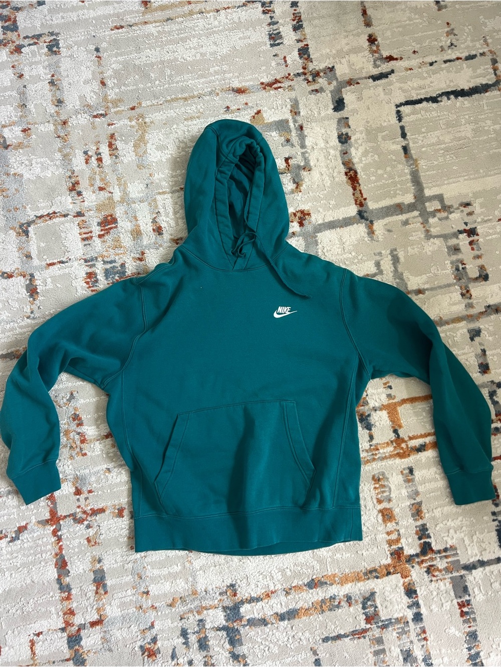 Nike Teal Hoodie with White Swoosh Logo